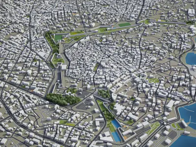 Heraklion Low-poly 3D model