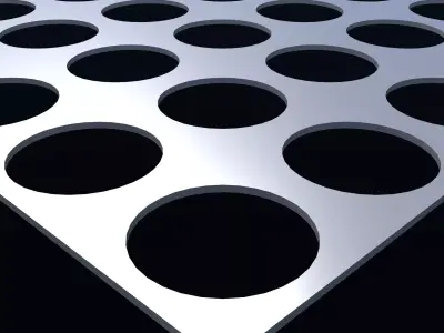Perforated panel with 50 percent opening 25O72 3D model