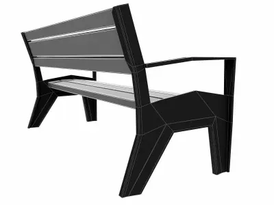 Steet bench 3D model