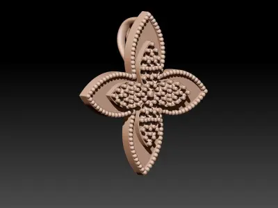 Pendant rose gold watch 3D print model