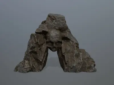 Skull Cave Low-poly 3D model