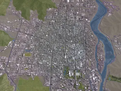 Lhasa - 3D City Model Low-poly 3D model