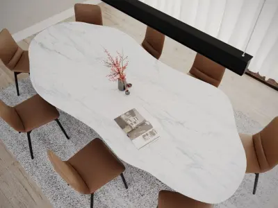 Dining Table Set 3D model shop