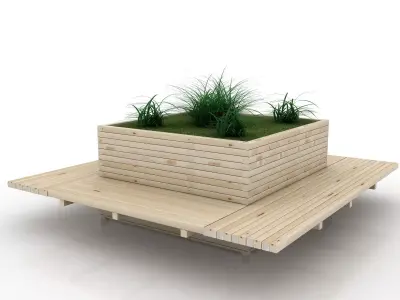 Planter Bank 3d Low-poly 3D model