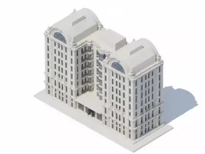 Intercontinental hotel building 3d model Baku Azerbaijan Free 3D model