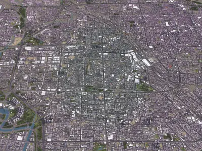 Zhengzhou - 3D City Model Low-poly 3D model