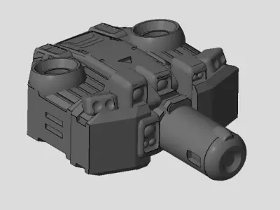CHIBI-TECH SD - SCORPION-B LARGE-BORE TURRET CORE 3D print model