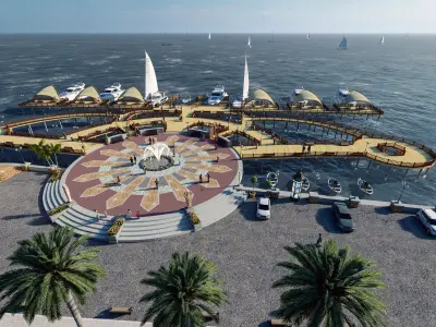 perencanaan pantai 3D model