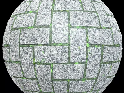 Heringbone Mossy pavers texture Floor Texture