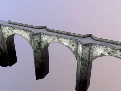 Kirkfieldbank Old Bridge Low-poly 3D model