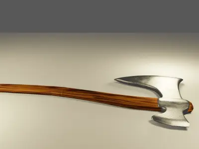  Viking ax BLENDER Low-poly 3D model