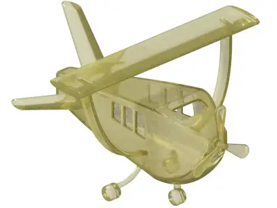 Transparent Space Aircraft Toy 3D model