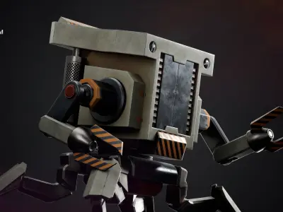 Drone Mechanic Low-poly 3D model