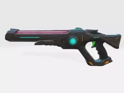 futuristic sci-fi energy weapon  3D model