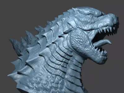 Godzilar Head 3D print model