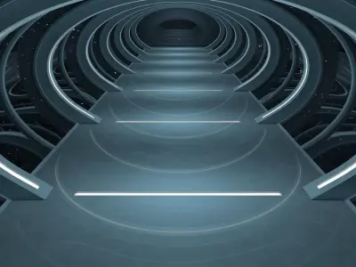 Sci Fi Interior 3D model 2