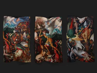 Fall of the Rebel Angels Bruegel the Elder 3 Tapestry Collection 3D Model Pack