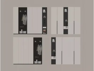 Modern Minimalist Wardrobe 3D model
