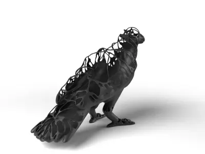 Crow Dust Voronoi Low-poly 3D model