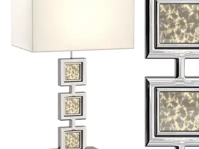 Silver Table Lamp 3D model