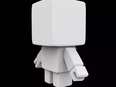 Boxy Robot Figurine 3D Print Model 3D print model