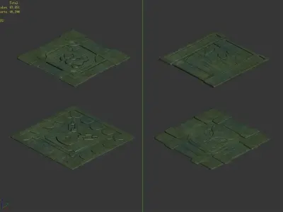 Disney main city - surface pattern 02 3D model