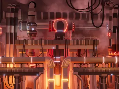 Scifi Station Vol 2 - Stylized Low Poly 3D Art Asset Pack Low-poly 3D model