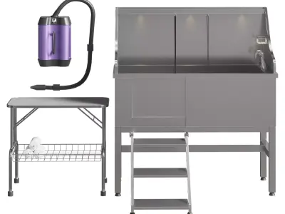 Compact Pro Wash and Dry Grooming Station 3D model