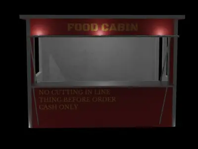 Food Cabin Low-poly 3D model