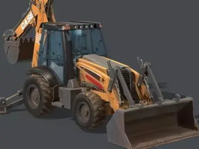 Next generation backhoe excavator 3D model