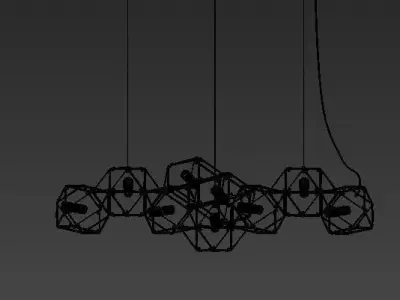 WELLES Long Chandelier von Gabriel Scott 3D model