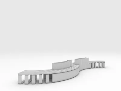 Bench Park 12 3D model