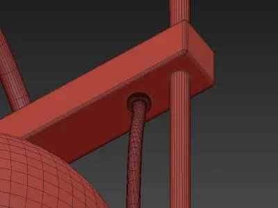 SETAREH ball hanging from wire 3D model