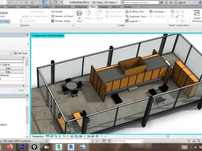 farnsworth house mies van der rohe 3D model
