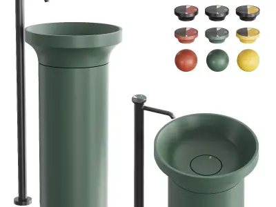 Gessi Origini Freestanding Washbasin Set 1 3D model