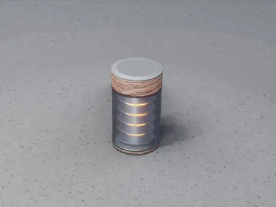 Wooden Light-Column 1 - Low-Poly Street-Light Set-9 Low-poly 3D model