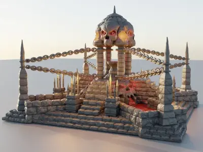 Altar of Sacrifice Tabletop Terrain 28 mm 3D print model