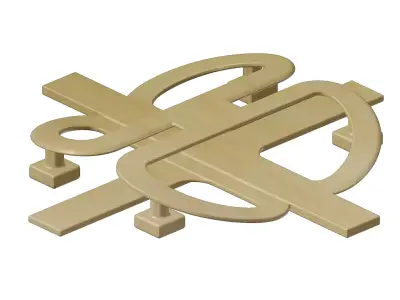 Wooden Premium Butterfly Bridge Toy 3D model