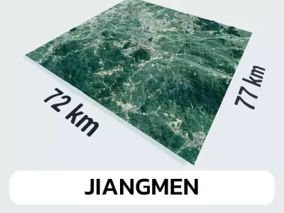 Jiangmen China City Landscape 3D Model 3D model