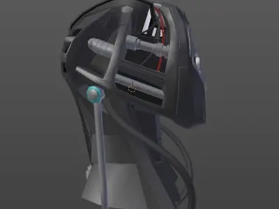 Low Poly Robot Head Low-poly 3D model