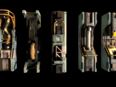 Sci-fi Corridor Modular Kit Vol 01 3D model