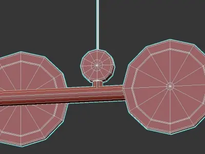 JUGGLE light fixture with three circles hanging from it 3D model
