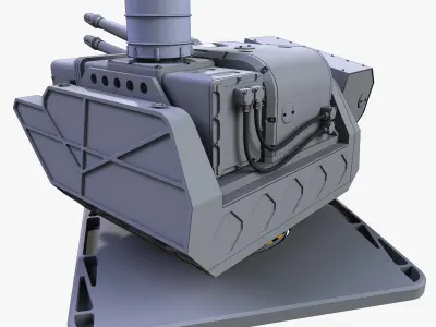 Sci-Fi Light Laser Turret  3d model 3D model