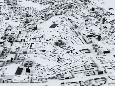 Kiev Streets and Buildings 3D model