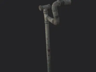 Sewage pipes Free low-poly 3D model