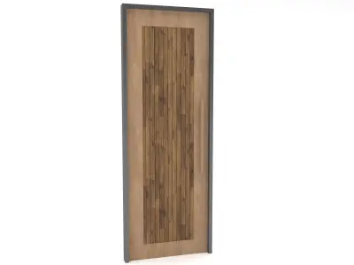wooden old door  Low-poly 3D model