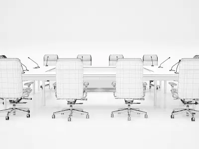 Conference Meeting Room Furniture 04 3D model