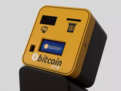 Bitcoin ATM Machine Low-poly 3D model