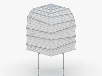 1409 - Paper Lamp Low-poly 3D model