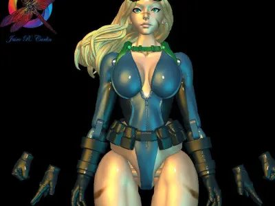 Cammy battle outfit street fighter articuate 3D print model